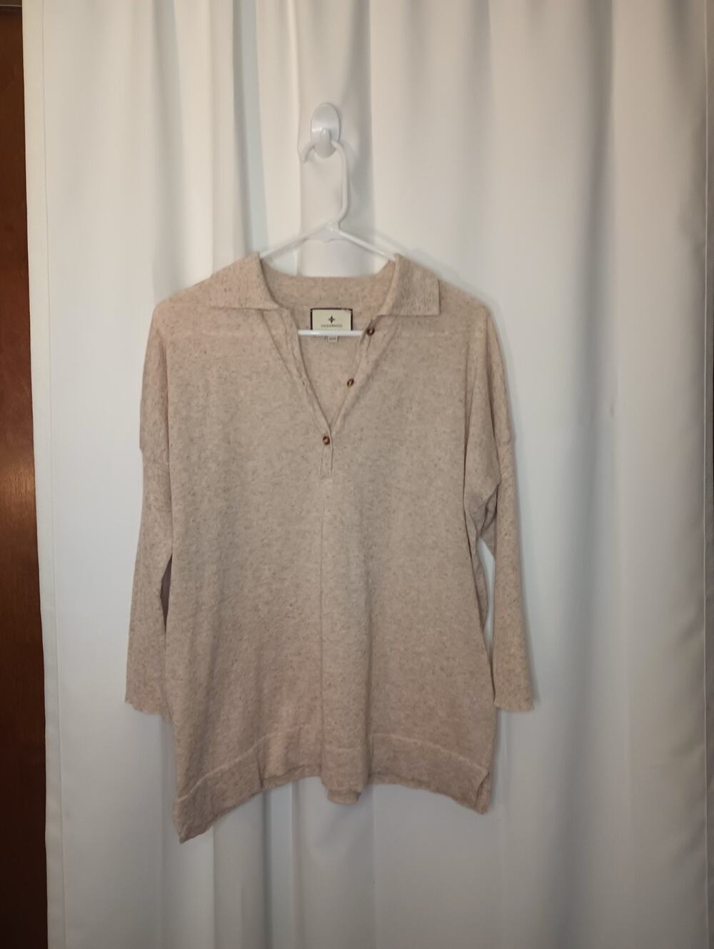 Tuckernuck Clayton Polo Shirt Womens XS/S Linen Blend Quiet Luxury Coastal